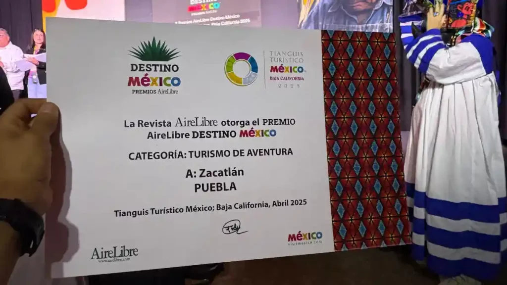Revista española otorga premio a Zacatlán como mejor Destino de Aventura en México