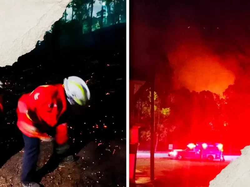 Incendio en Cerro de Amalucan amenaza a vecinos de zonas habitacionales cercanas  