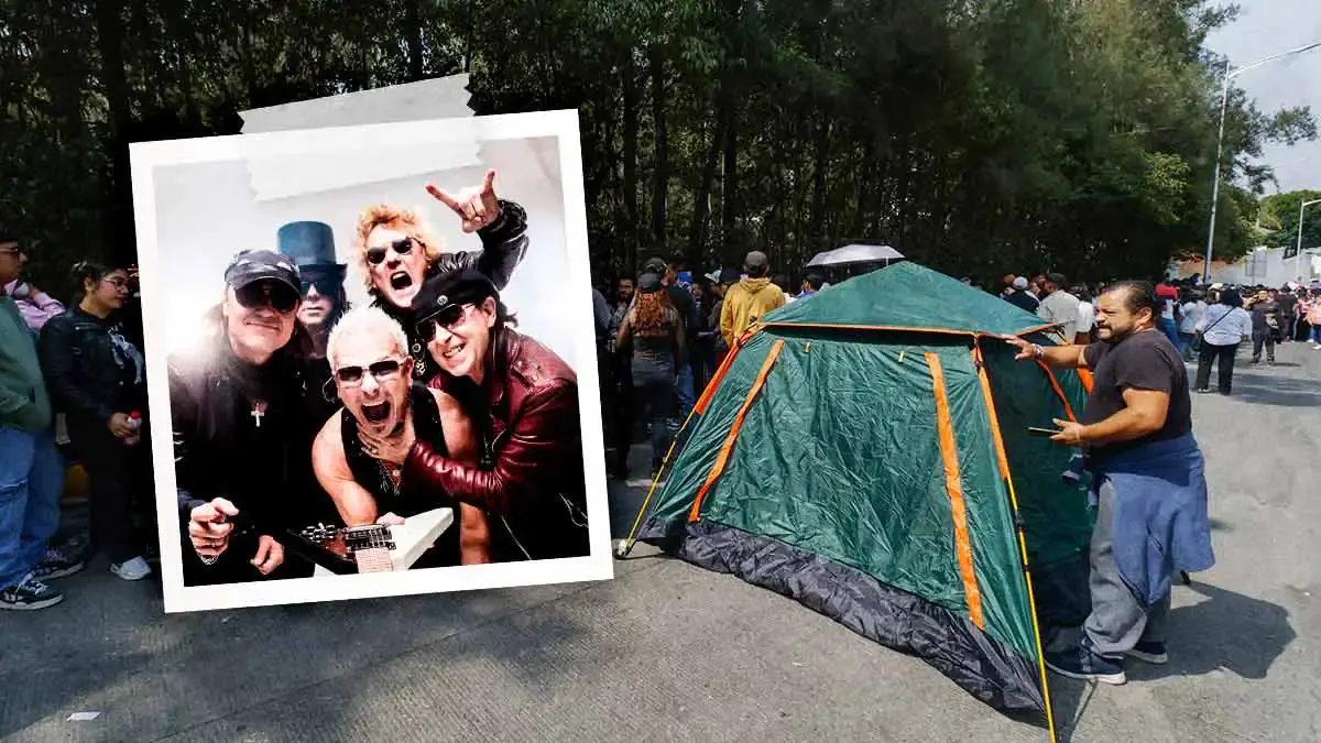 Fans hacen fila un día antes para concierto de Scorpions en Feria de Puebla 2025