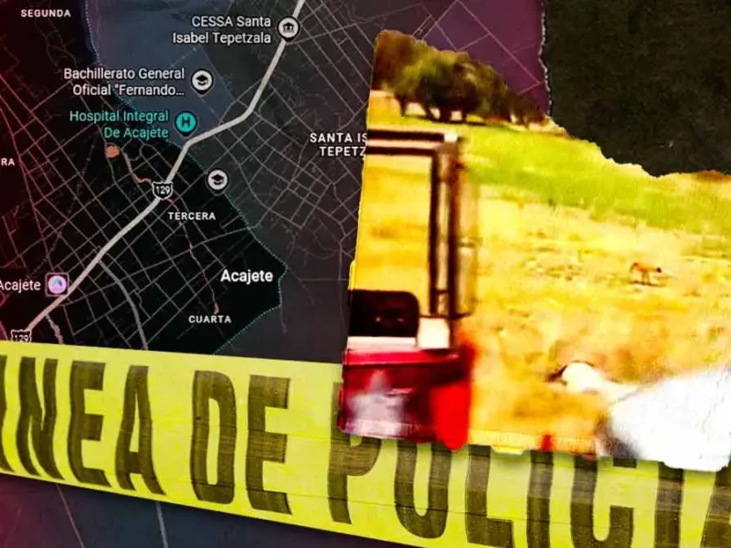 Delincuentes levantan, torturan y abandonan a matrimonio en Acajete; asesinan a la mujer