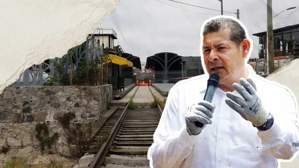 Alejandro Armenta analiza implementar un tren ligero a Atlixco usando vías del Puebla-Cholula