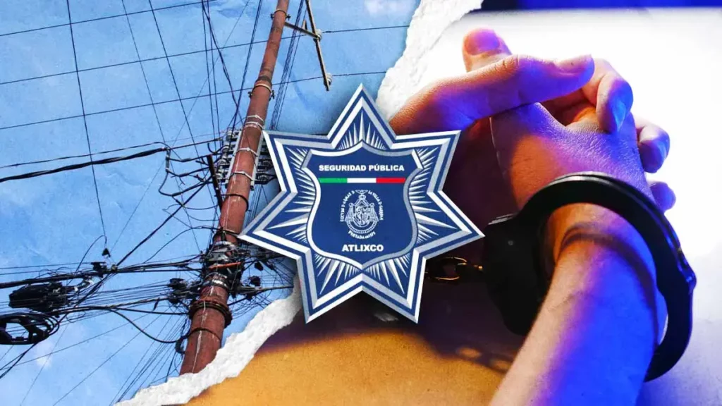 Elementos de seguridad ciudadana detienen a presuntos ladrones de cable eléctrico