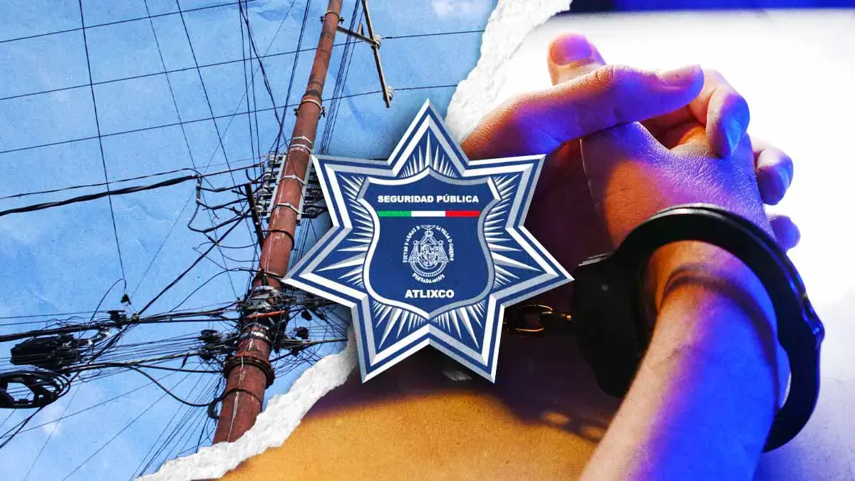 Elementos de seguridad ciudadana detienen a presuntos ladrones de cable eléctrico