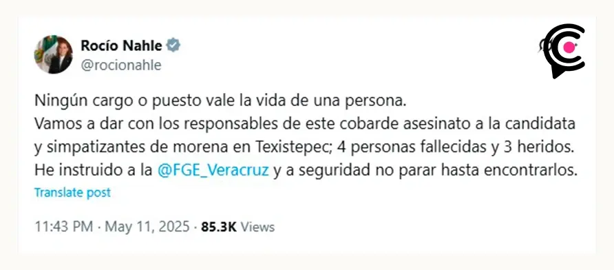 Transmiten asesinato de Yesenia Lara durante mitin en Texistepec, Veracruz; era candidata por Morena