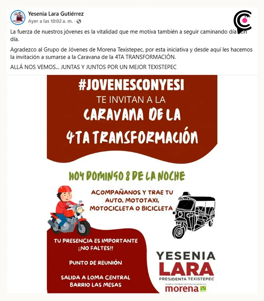 Transmiten asesinato de Yesenia Lara durante mitin en Texistepec, Veracruz; era candidata por Morena