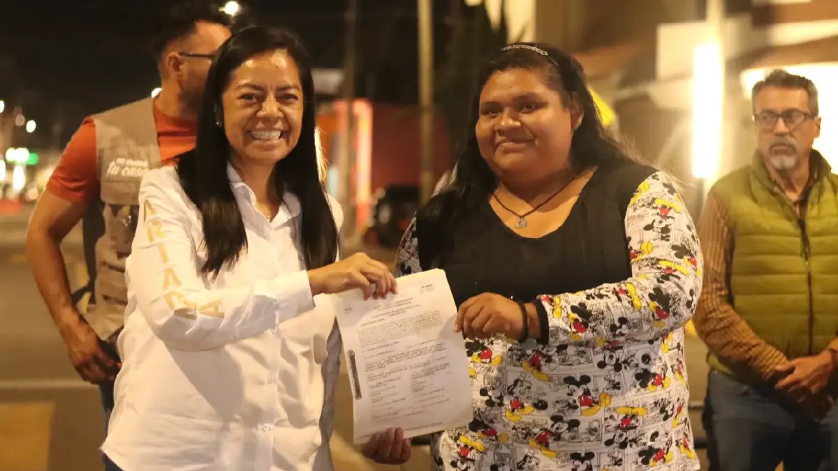 Ariadna Ayala presidenta de Atlixco, inaugura rehabilitación de Avenida Xapatlaco
