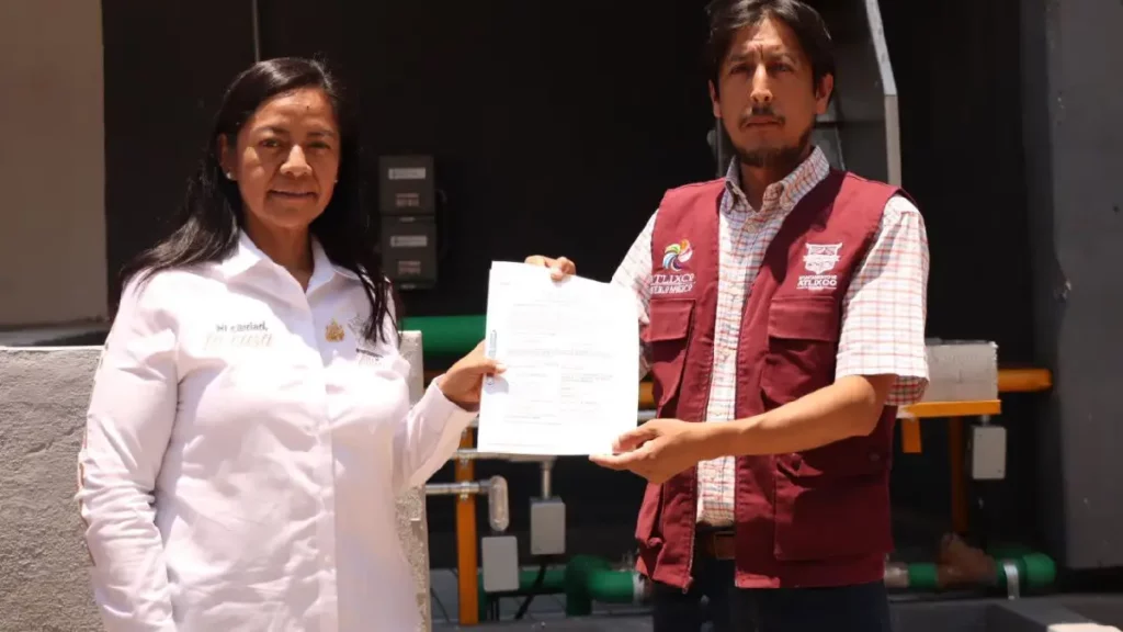 Ariadna Ayala presidenta de Atlixco, inaugura la primera estación de bombeo y cribado de aguas residuales en el rastro municipal