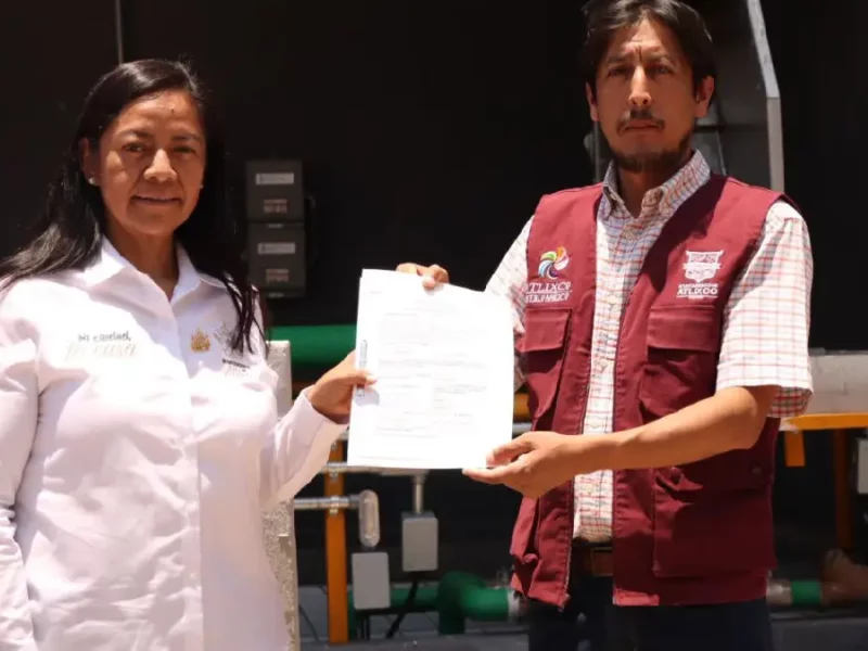 Ariadna Ayala presidenta de Atlixco, inaugura la primera estación de bombeo y cribado de aguas residuales en el rastro municipal