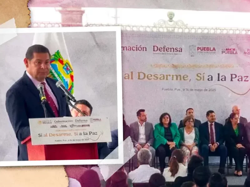 Realizan en Puebla segunda campaña “Sí al Desarme, Sí a la Paz” de 2025