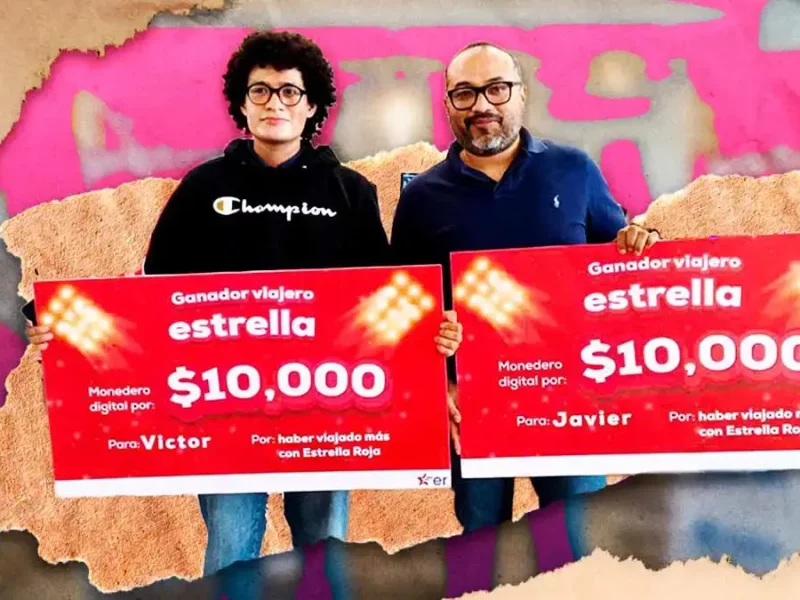 Estrella Roja otorga diez mil pesos a ganadores de premio “Viajero Frecuente” 