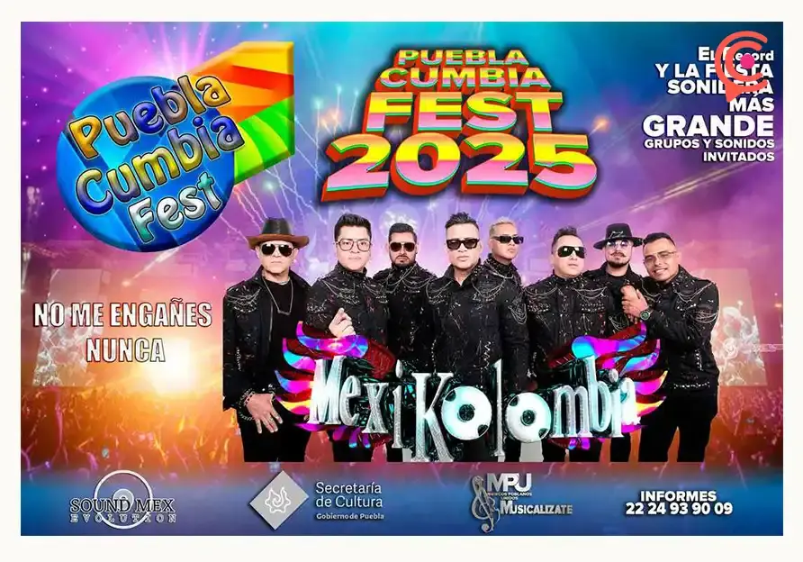 Baila con Mexikolombia, Los Telez y más en el Cumbia Fest 2025 en Puebla