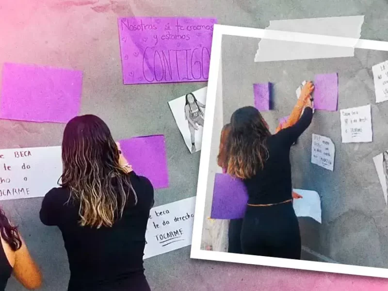 Estudiantes de la Prepa Upaep realizan protesta para exigir justicia por caso de abuso 