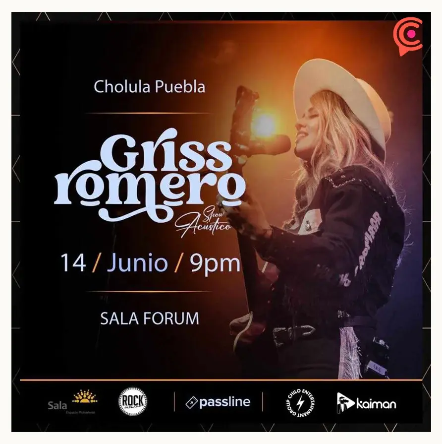 Griss Romero ofrecerá una velada inolvidable en Puebla con un concierto acústico 
