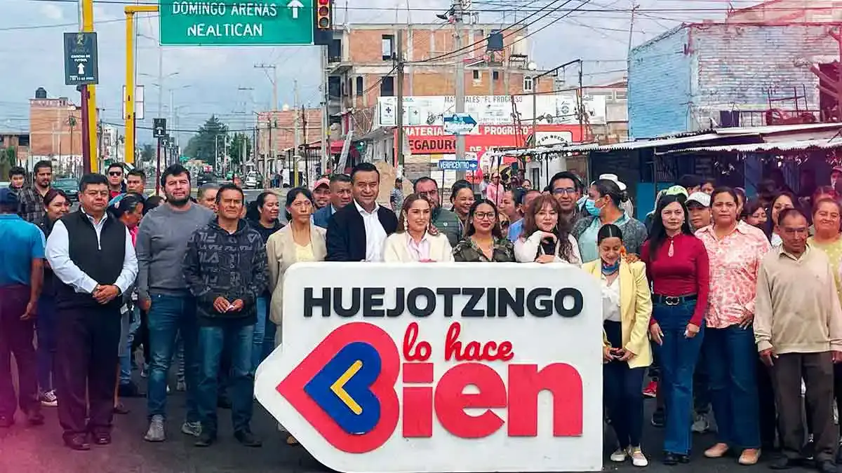 Roberto Solís logra cuarta carretera rehabilitada en Huejotzingo en solo siete meses
