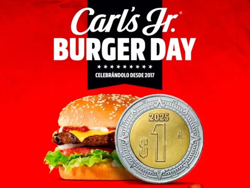 Carl´s Jr celebra el "Burger Day" en Puebla con hamburguesas a un peso; así puedes participar 