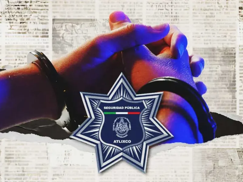 Policías de Atlixco detienen a sujeto con armas hechizas, droga y cartuchos