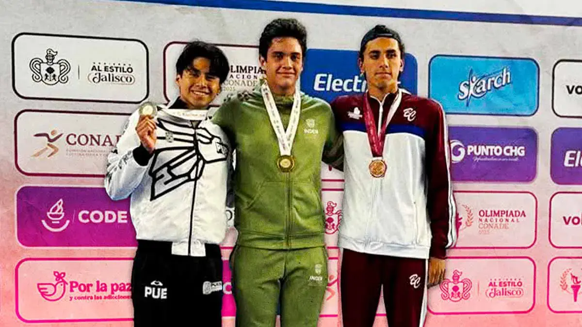 Nadadores poblanos consiguen tres medallas de plata en la Olimpiada Nacional 2025