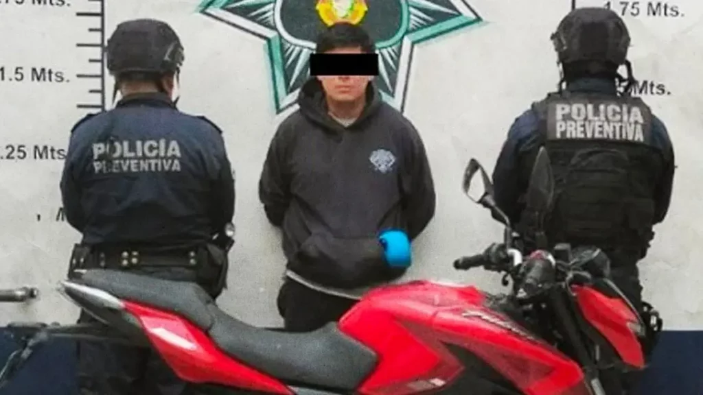 Detienen a ladrón de motos en Atlixco gracias a las cámaras de seguridad