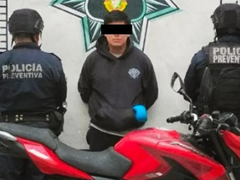 Detienen a ladrón de motos en Atlixco gracias a las cámaras de seguridad