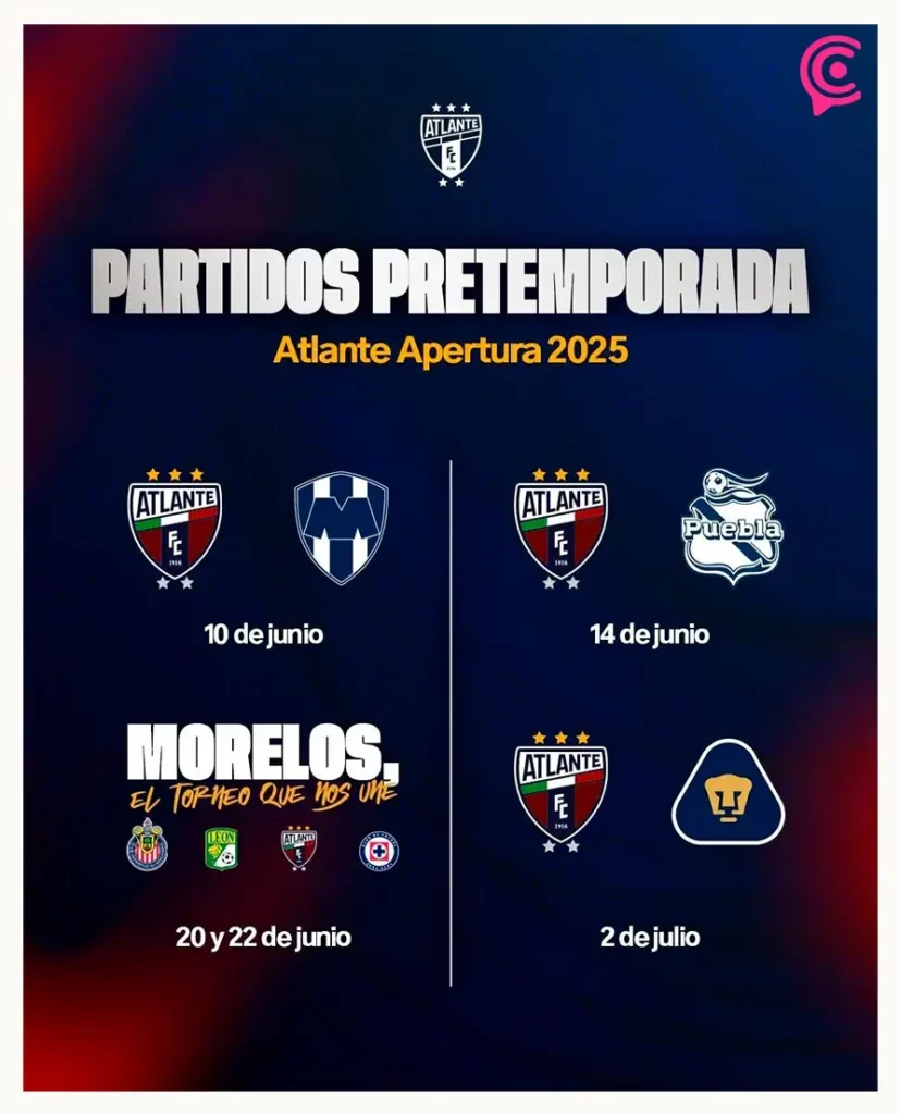 Club Puebla jugará contra Atlante en partido de pretemporada previo al Apertura 2025
