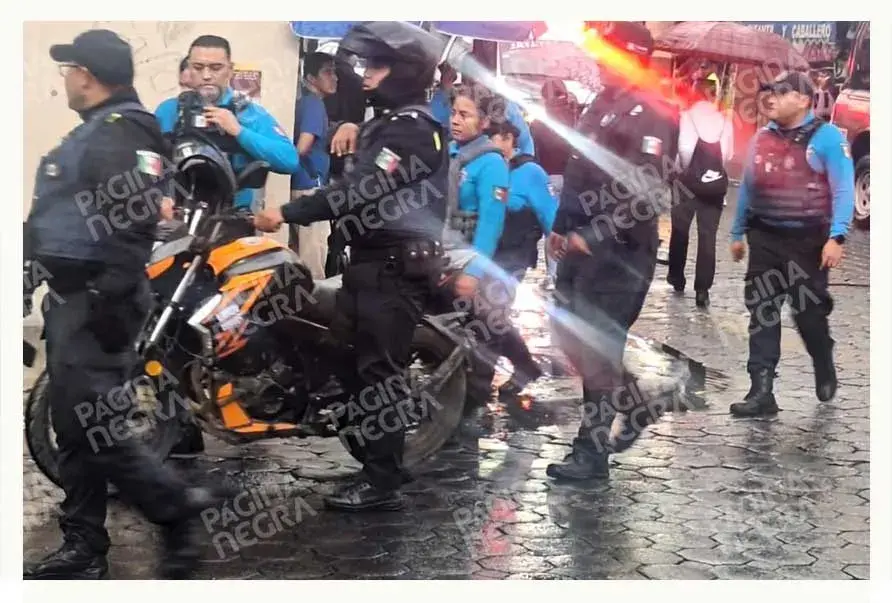 Detienen a banda tras asalto a tienda Coppel en el Centro Histórico de Puebla