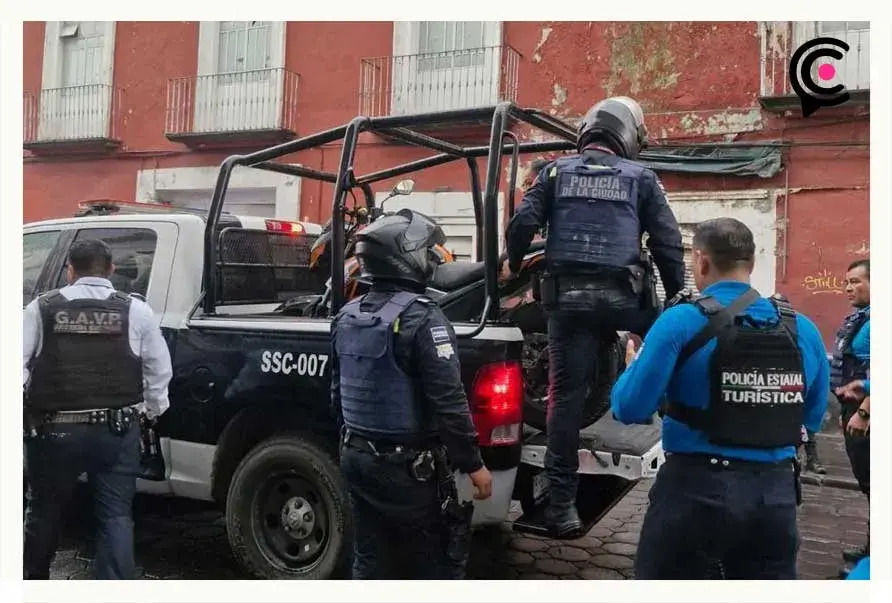 Detienen a banda tras asalto a tienda Coppel en el Centro Histórico de Puebla