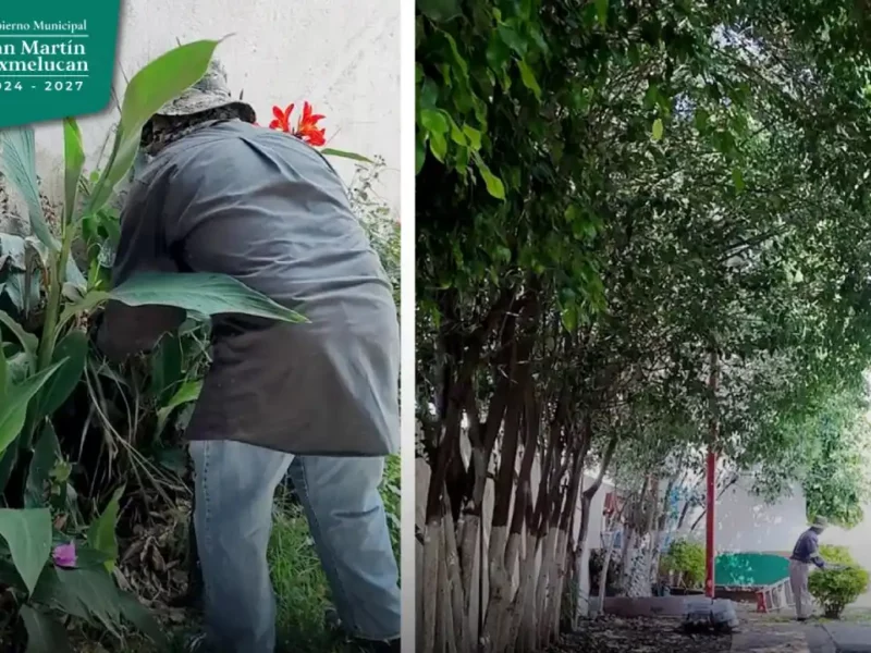 Gobierno Municipal trabaja en el mejoramiento de espacios públicos y áreas verdes de Texmelucan