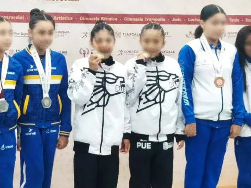 Puebla destaca en Gimnasia de Trampolín en la Olimpiada Nacional 2025; ganan dos oros