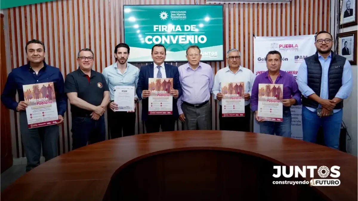 Gobierno de Texmelucan firma convenio con el Instituto Poblano de Asistencia al Migrante
