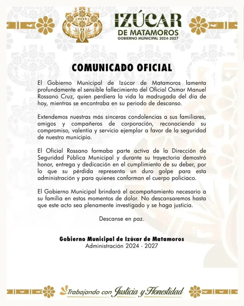 Policía de Izúcar murió tras ser baleado durante riña en la Feria del Elote