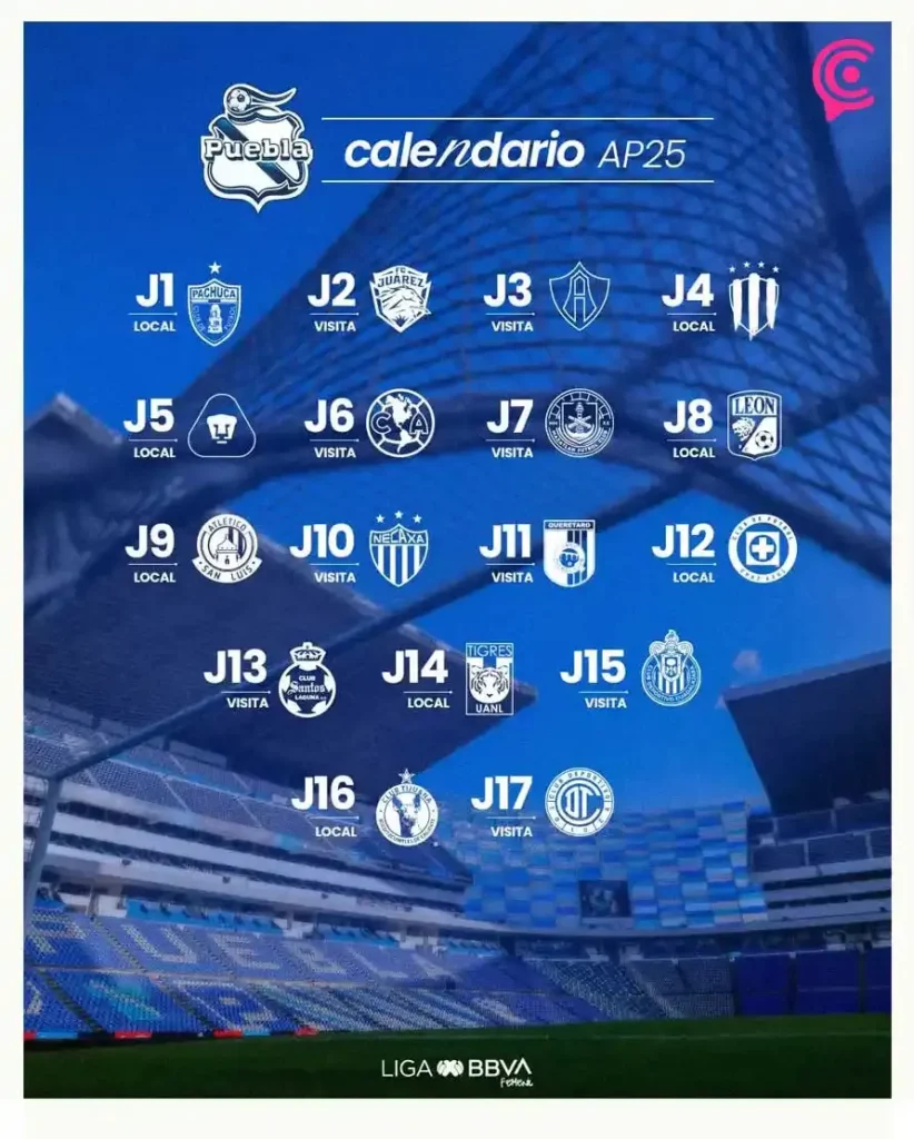 Puebla Femenil presenta su calendario del Apertura 2025; debutará ante las actuales campeonas del Pachuca