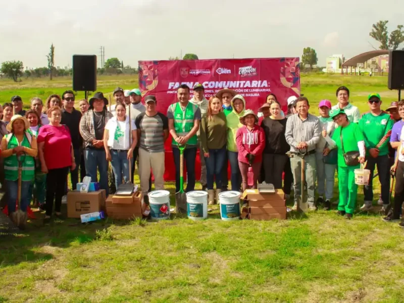 Roberto Solís impulsa la transformación de Huejotzingo con mega faena comunitaria en “Paseo De Los Sauces”