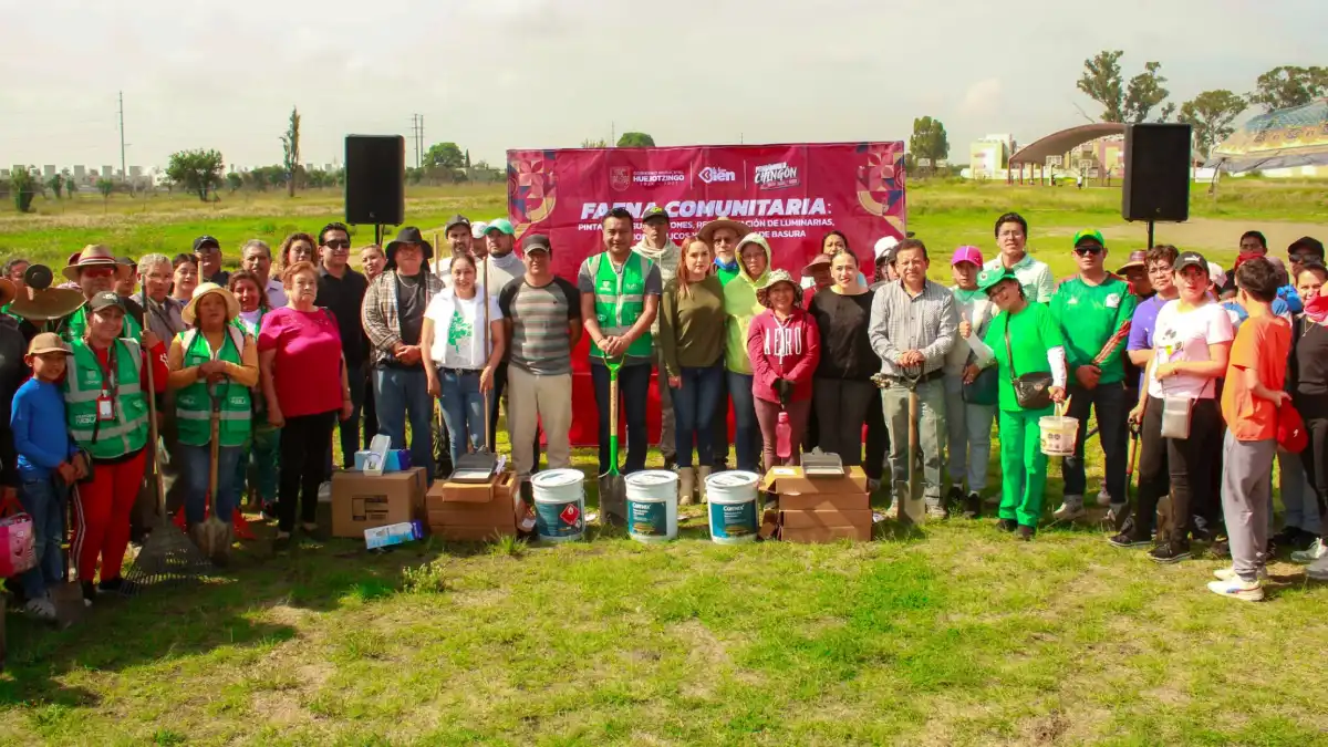 Roberto Solís impulsa la transformación de Huejotzingo con mega faena comunitaria en “Paseo De Los Sauces”