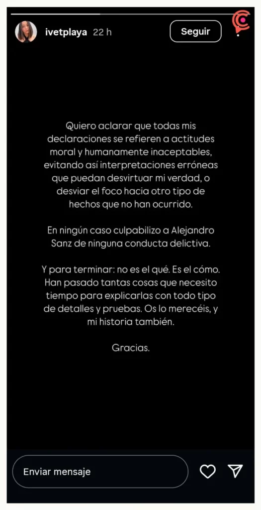 Alejandro Sanz responde a fan que lo acusa de abuso de poder