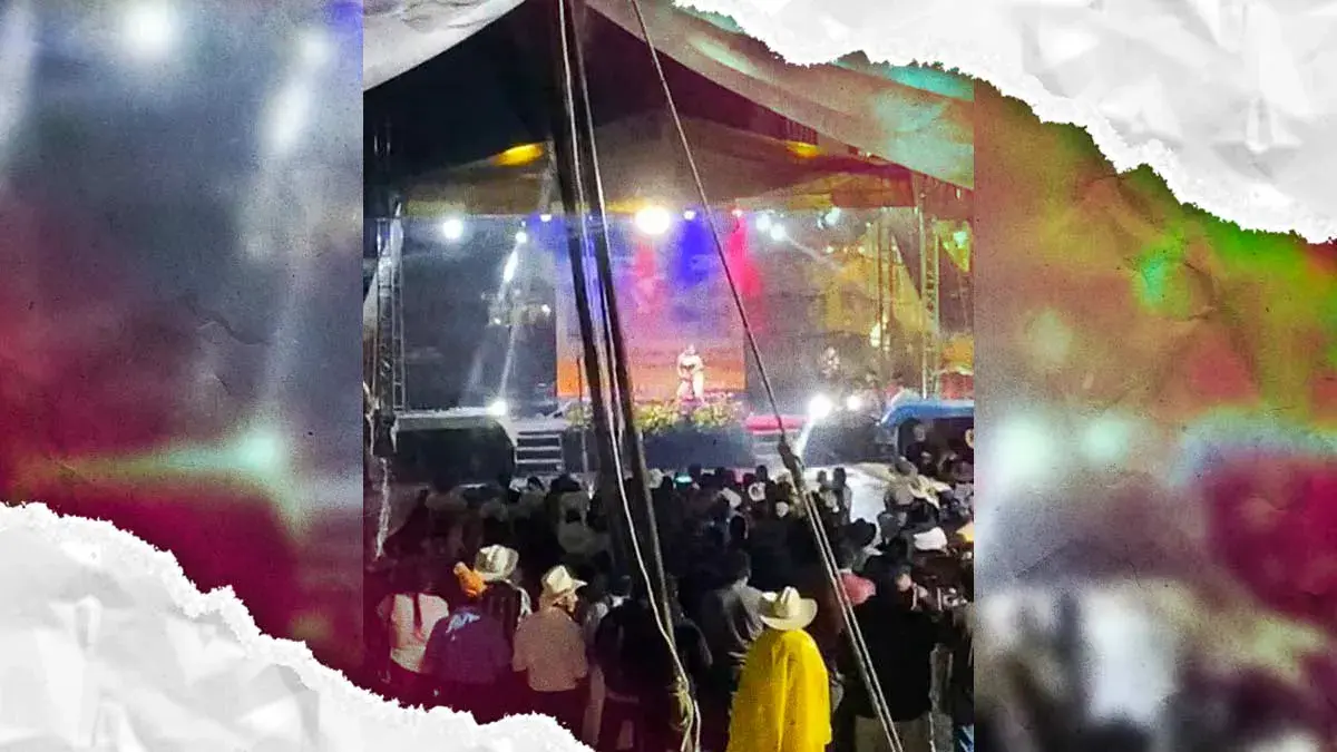 Presidente municipal de Olintla organiza evento del Día del Padre con strippers en plaza pública