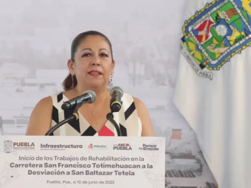 En Puebla se da prioridad a la gente, afirma Laura Artemisa en inicio de rehabilitación vial en Totimehuacan