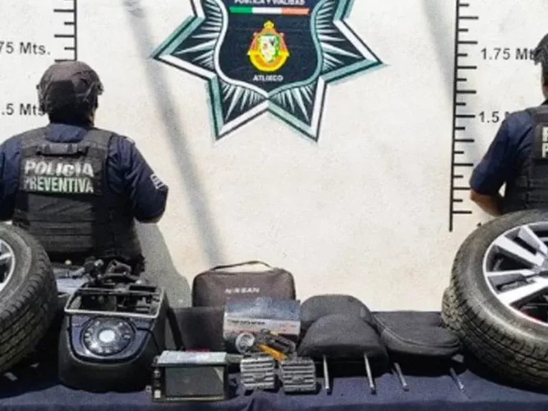 Policía municipal de Atlixco frustra robo de autopartes gracias a acción inmediata y monitoreo en tiempo real
