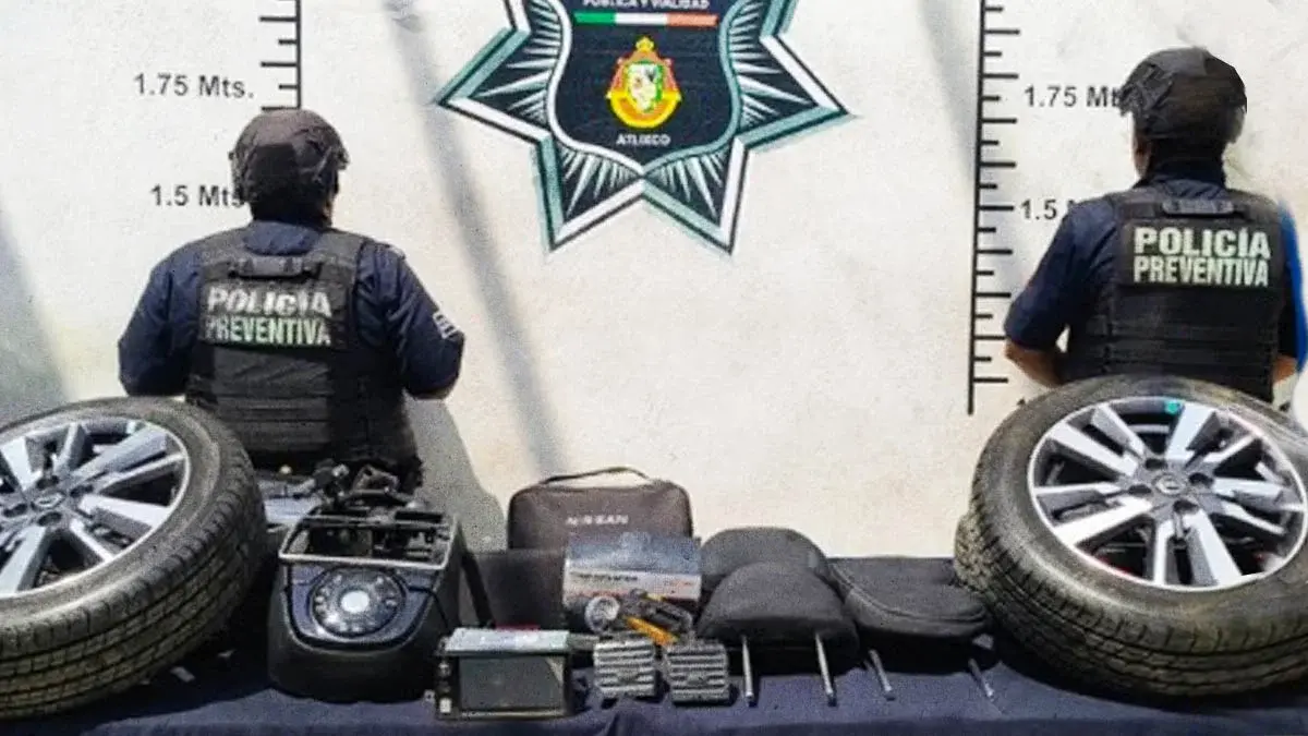 Policía municipal de Atlixco frustra robo de autopartes gracias a acción inmediata y monitoreo en tiempo real
