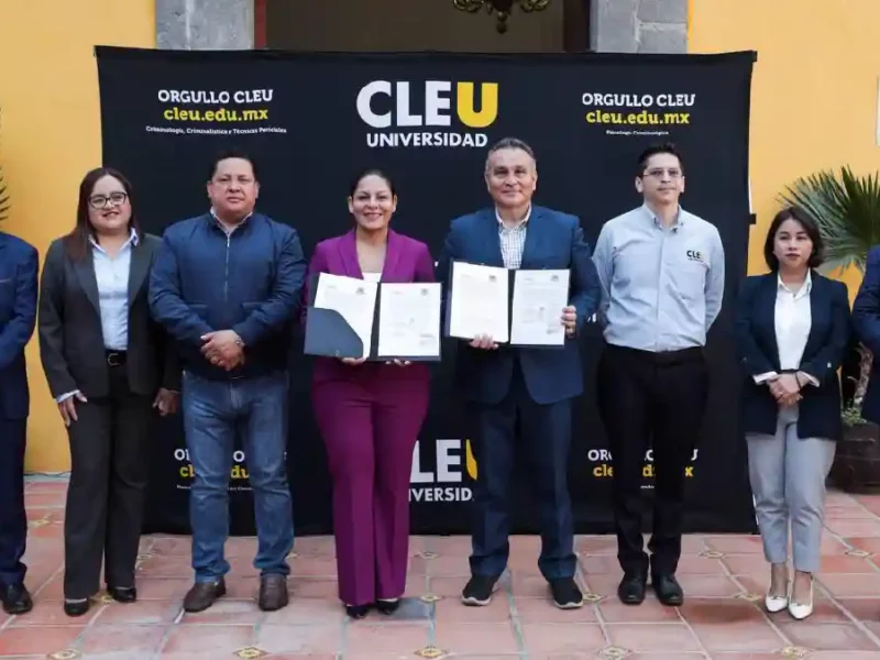 Signan San Andrés Cholula y CLEU convenio de colaboración en beneficio de la seguridad