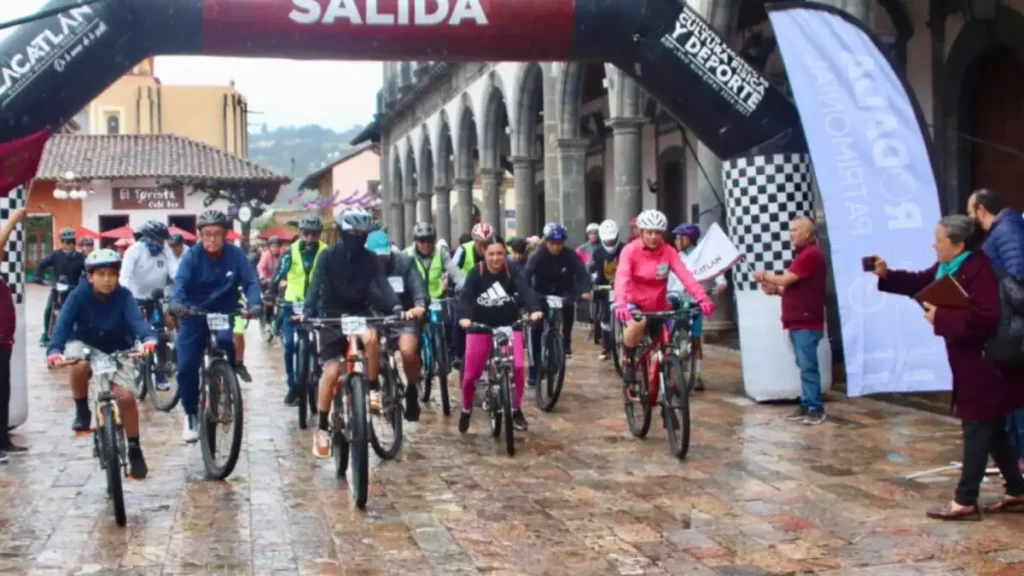 Zacatlán en bici, así fue la Rodada Patrimonial