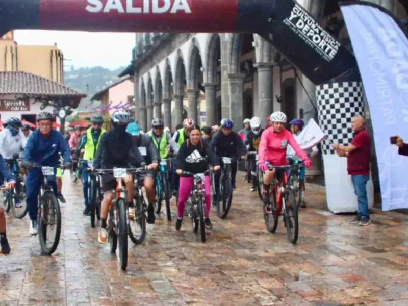 Zacatlán en bici, así fue la Rodada Patrimonial