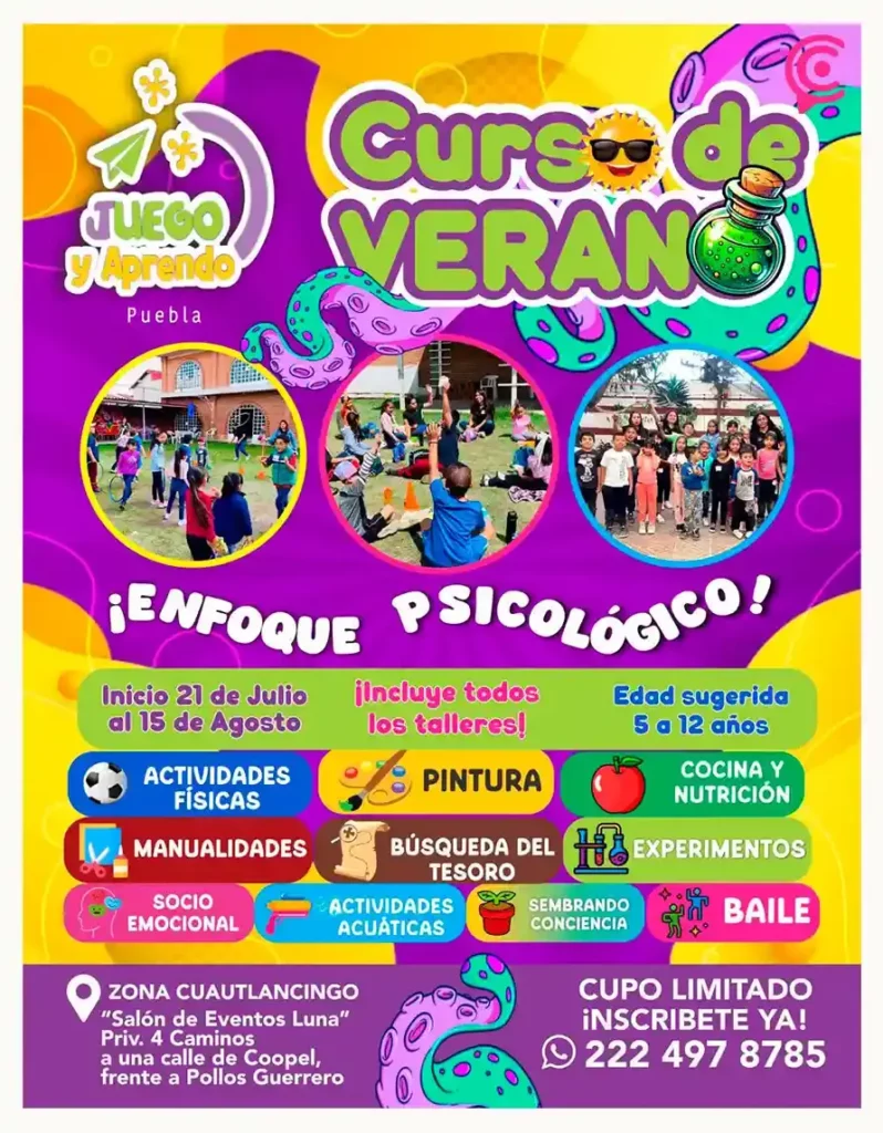 Cursos de verano 2025 en Puebla para que los niños se diviertan y aprendan