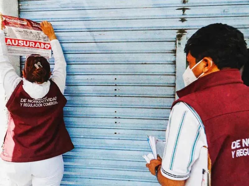Sanciones y clausuras a comercios establecidos en Puebla capital disminuyeron 42% en mayo de 2025