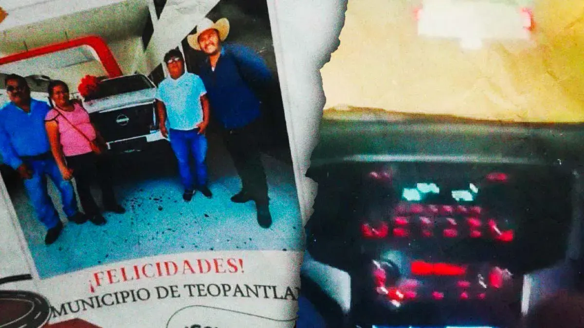 Exhiben en Teopantlan a policías municipales borrachos estrenando patrulla a ritmo de narcocorridos