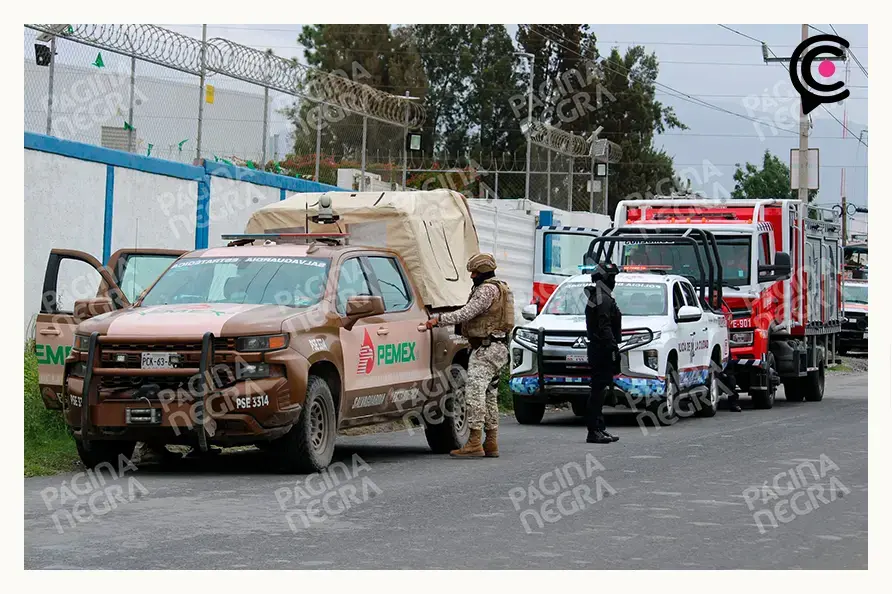 FGR y Pemex realizan operativo para detectar tomas clandestinas en el Parque Industrial Chachapa