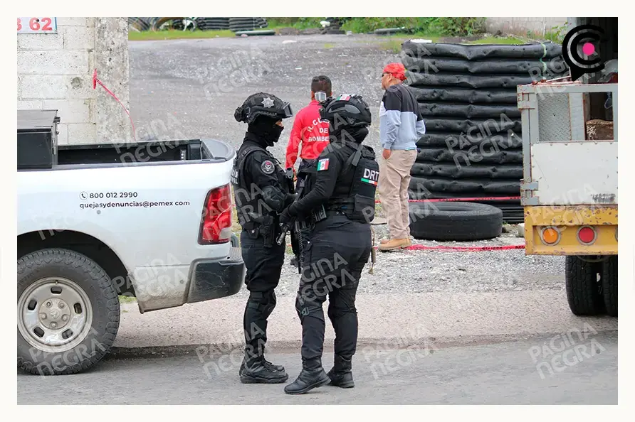 FGR y Pemex realizan operativo para detectar tomas clandestinas en el Parque Industrial Chachapa