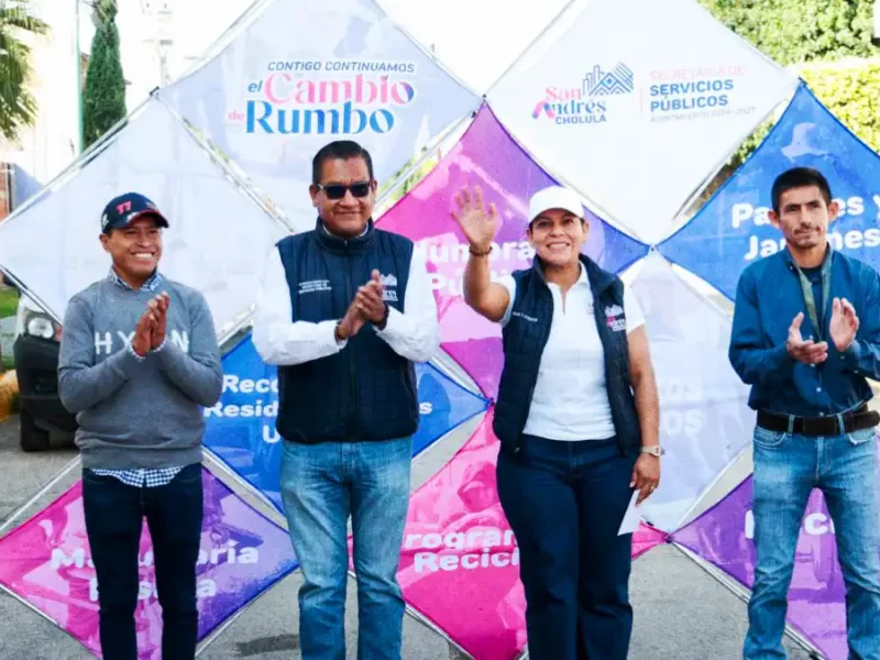 Refuerza Lupita Cuautle mantenimiento urbano en San Francisco Acatepec