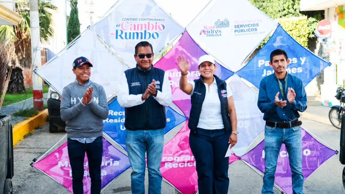 Refuerza Lupita Cuautle mantenimiento urbano en San Francisco Acatepec