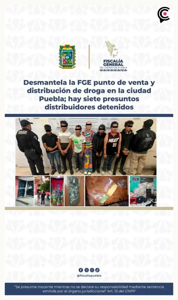Fiscalía de Puebla desmanteló picadero y detuvo a siete personas en San Bartolo 