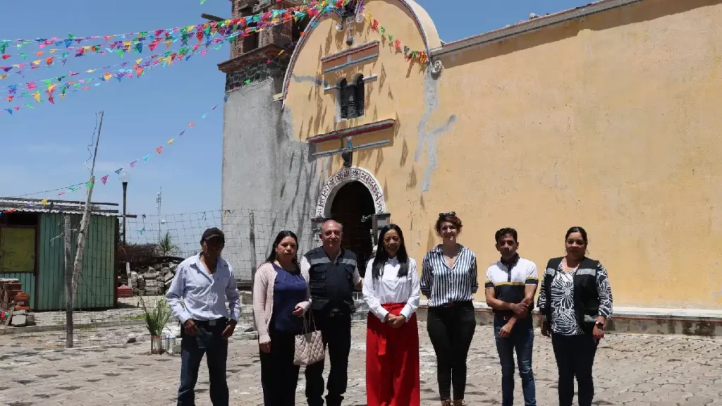 Ariadna Ayala, presidenta de Atlixco inicia la restauración del templo de San Juan Bautista en Ocotepec